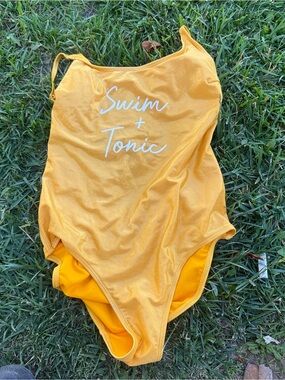 Women’s Yellow One-Piece Swimsuit